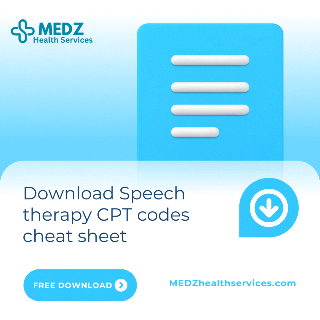 Speech therapy CPT codes cheat sheet